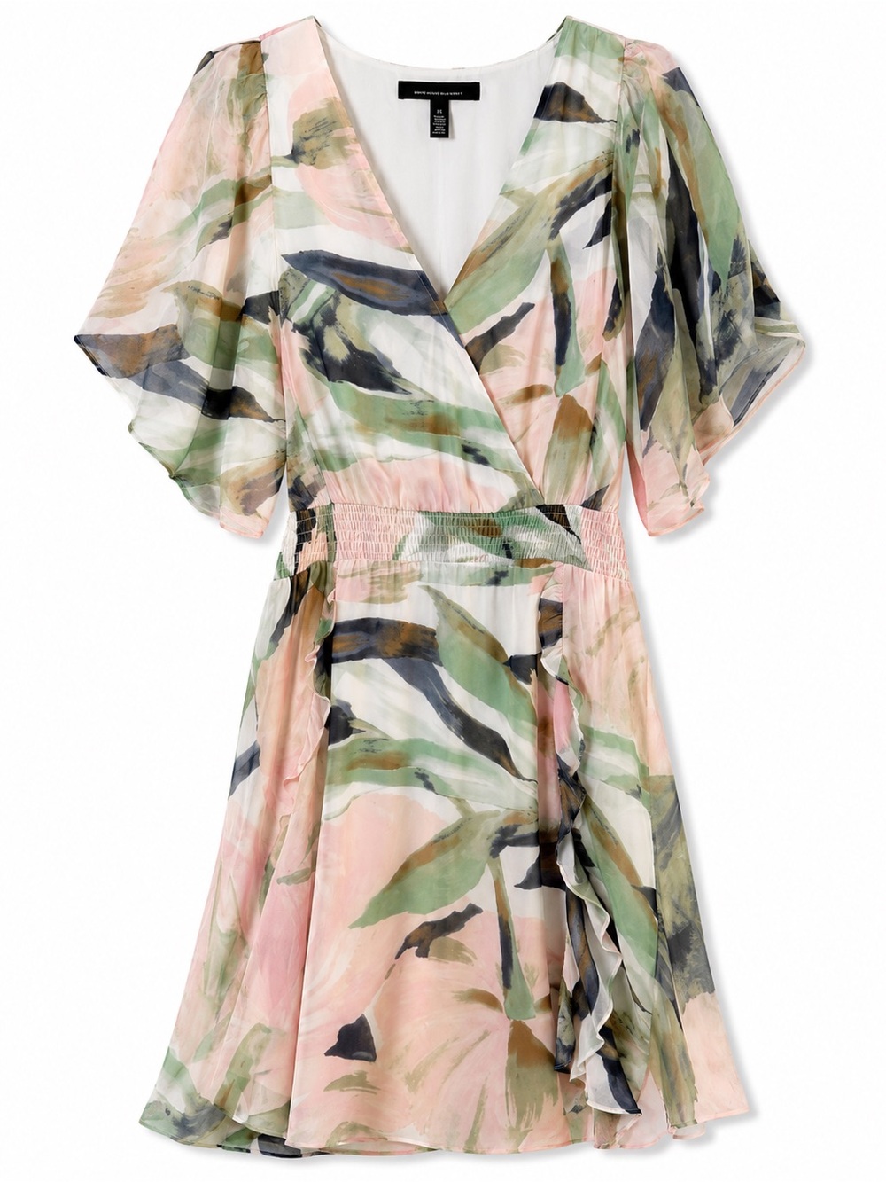 White House Black Market Watercolor Floral Flutter Sleeve Dress Size XL (NWT)